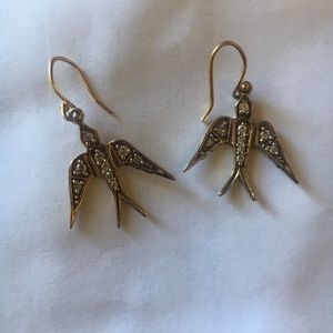 Stella and Dot bronze and crystal sore birds